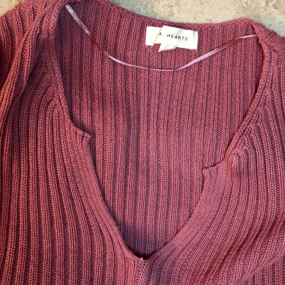 LA Hearts Cropped V-Neck Sweater size Small - Picture 6 of 7